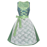 2025 Cross - border European and American German Oktoberfest Bavarian Dress Lace Color Block Women's Dress Performance Costume - Coscosmos